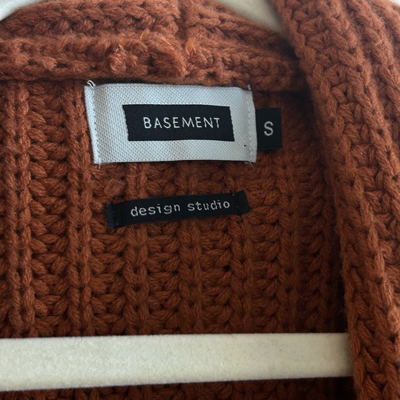 Thick Knit Midi Cardigan Rusty Orange - Picture 3 of 3